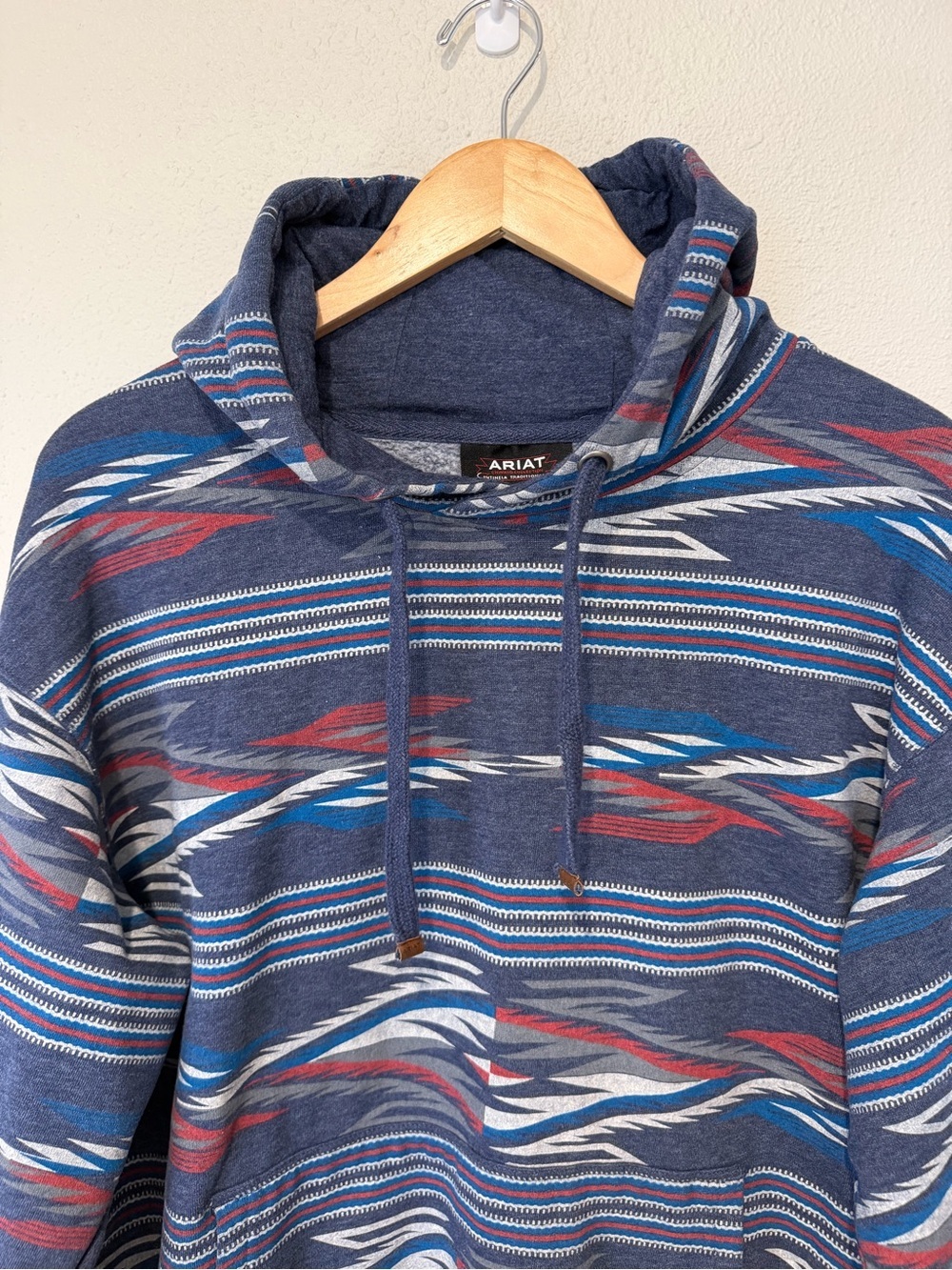 Ariat Chimayo Print Navy Aztec-Pattern Hoodie - Picture 6 of 12